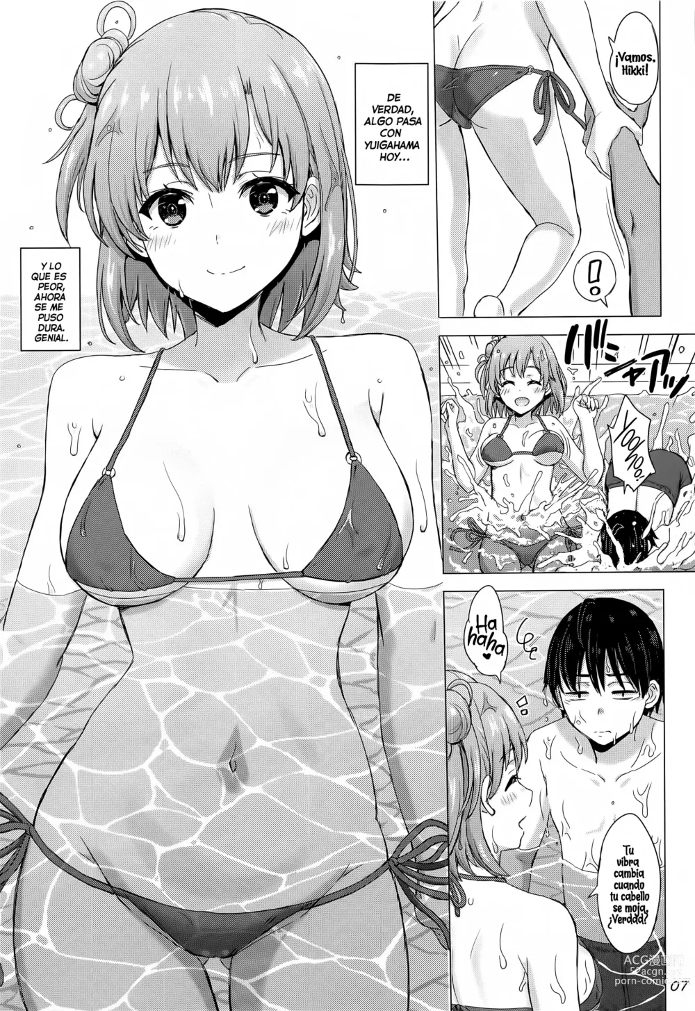 Page 6 of doujinshi Jounetsuteki na Natsu no Resort o Yuigahama Oyako to. - Un Apasionante Resort de Verano con un Par de Yuigahamas.