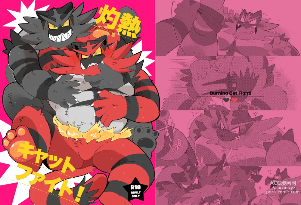 Page 1 of doujinshi Shakunetsu Cat Fight! - Burning Cat Fight!
