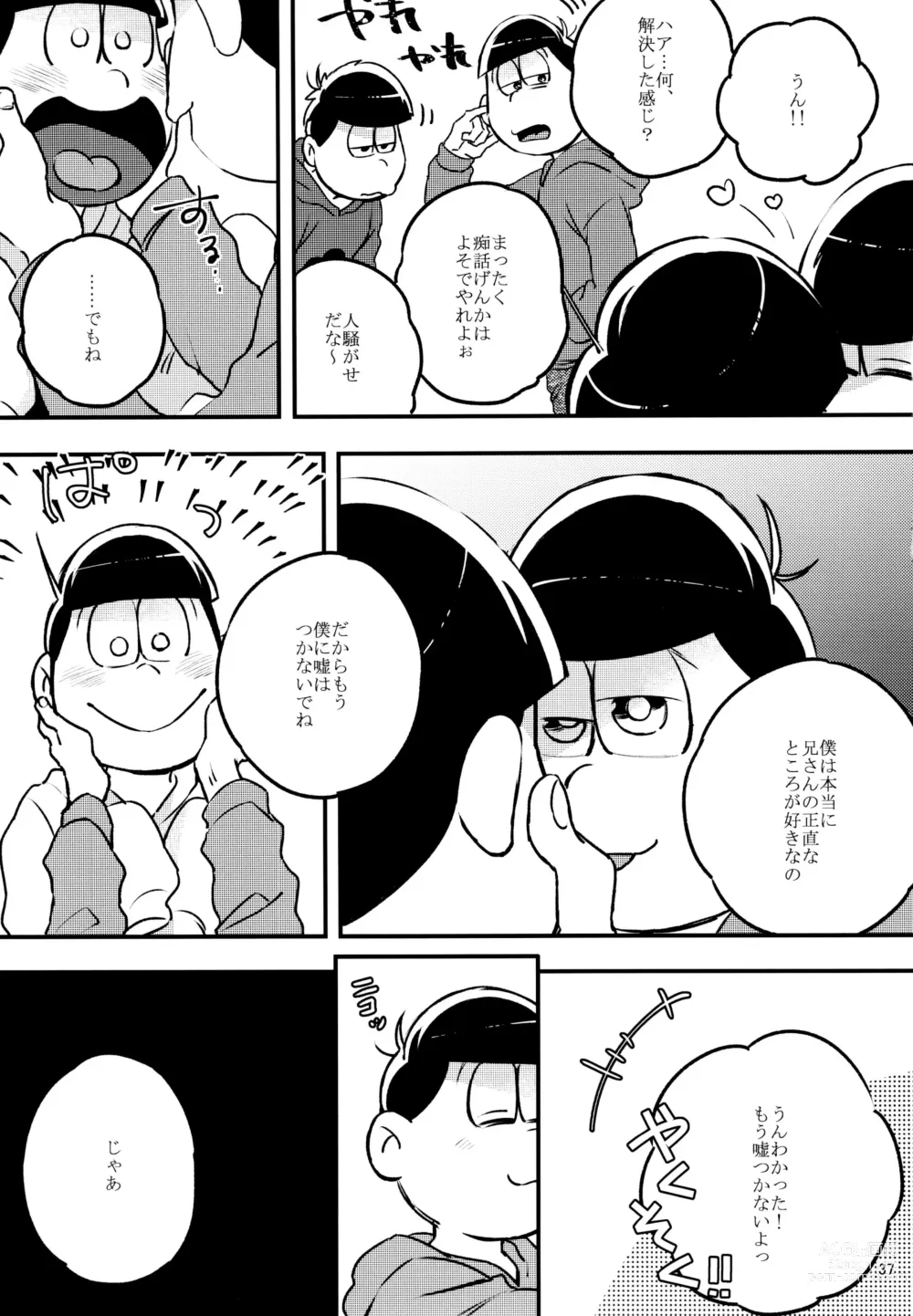 Page 37 of doujinshi Kimi-tachi Peach Papaya Mango da ne