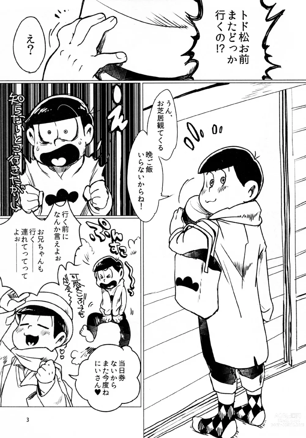 Page 3 of doujinshi Todomatsu Bishonure Keikaku