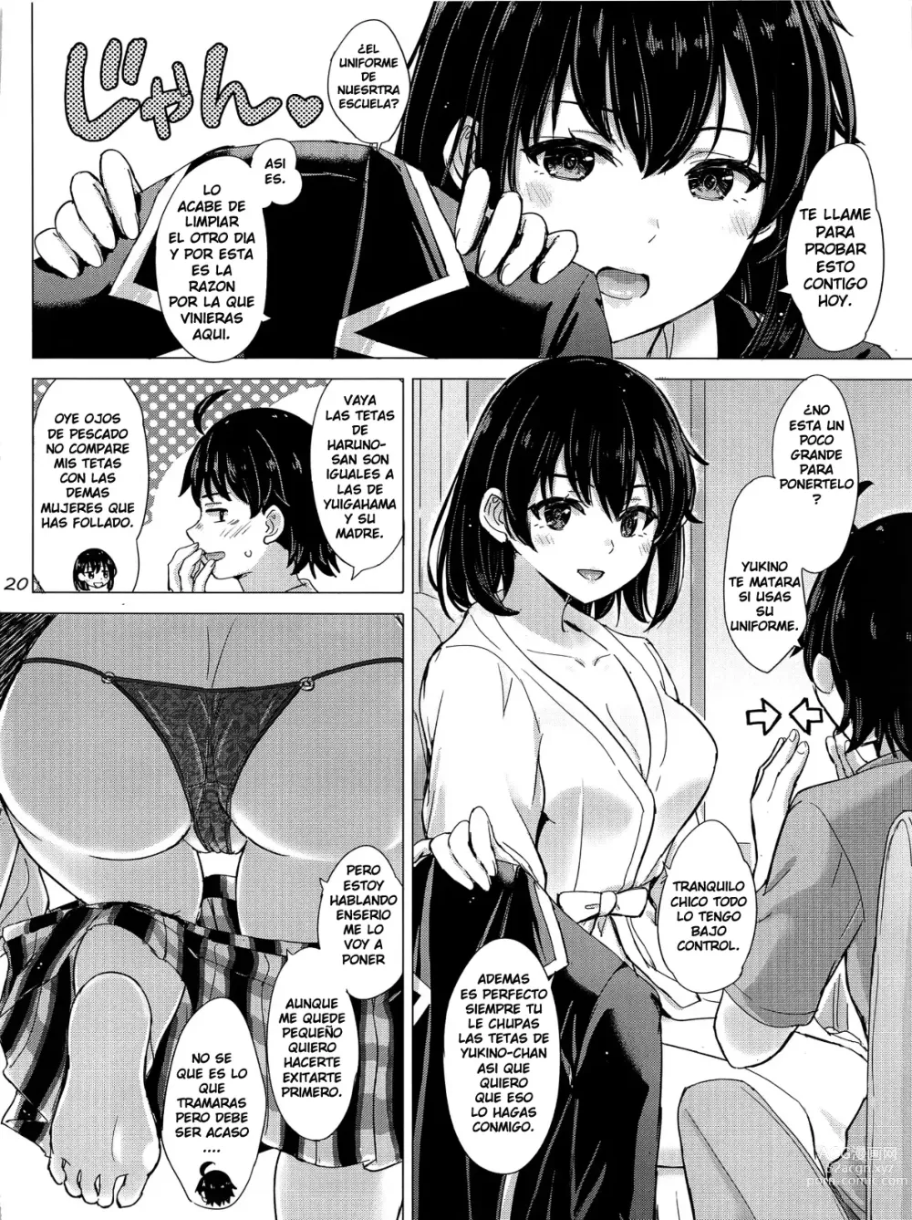 Page 19 of doujinshi The Naughty Secrets of the Yukinoshita Sisters.