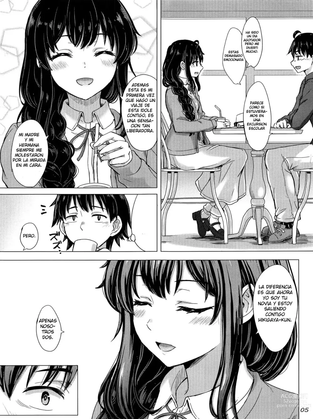 Page 4 of doujinshi The Naughty Secrets of the Yukinoshita Sisters.