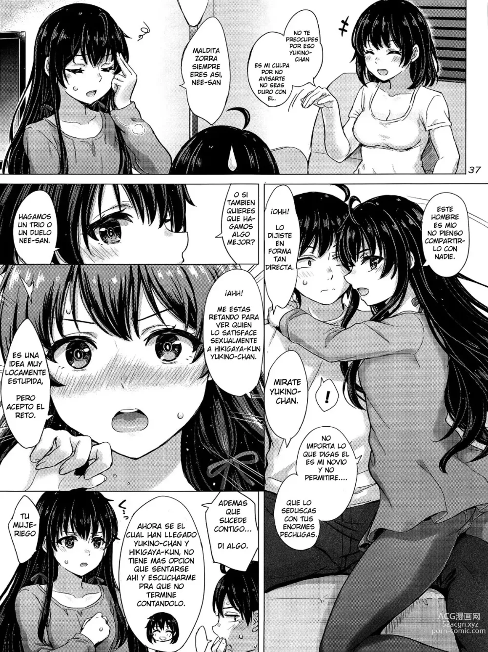 Page 36 of doujinshi The Naughty Secrets of the Yukinoshita Sisters.