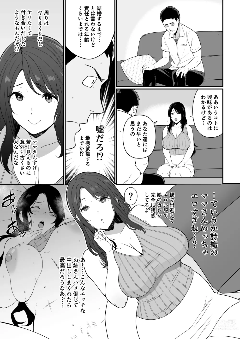 Page 7 of doujinshi Kanojo no Mama ga H sugite Gaman Dekinai