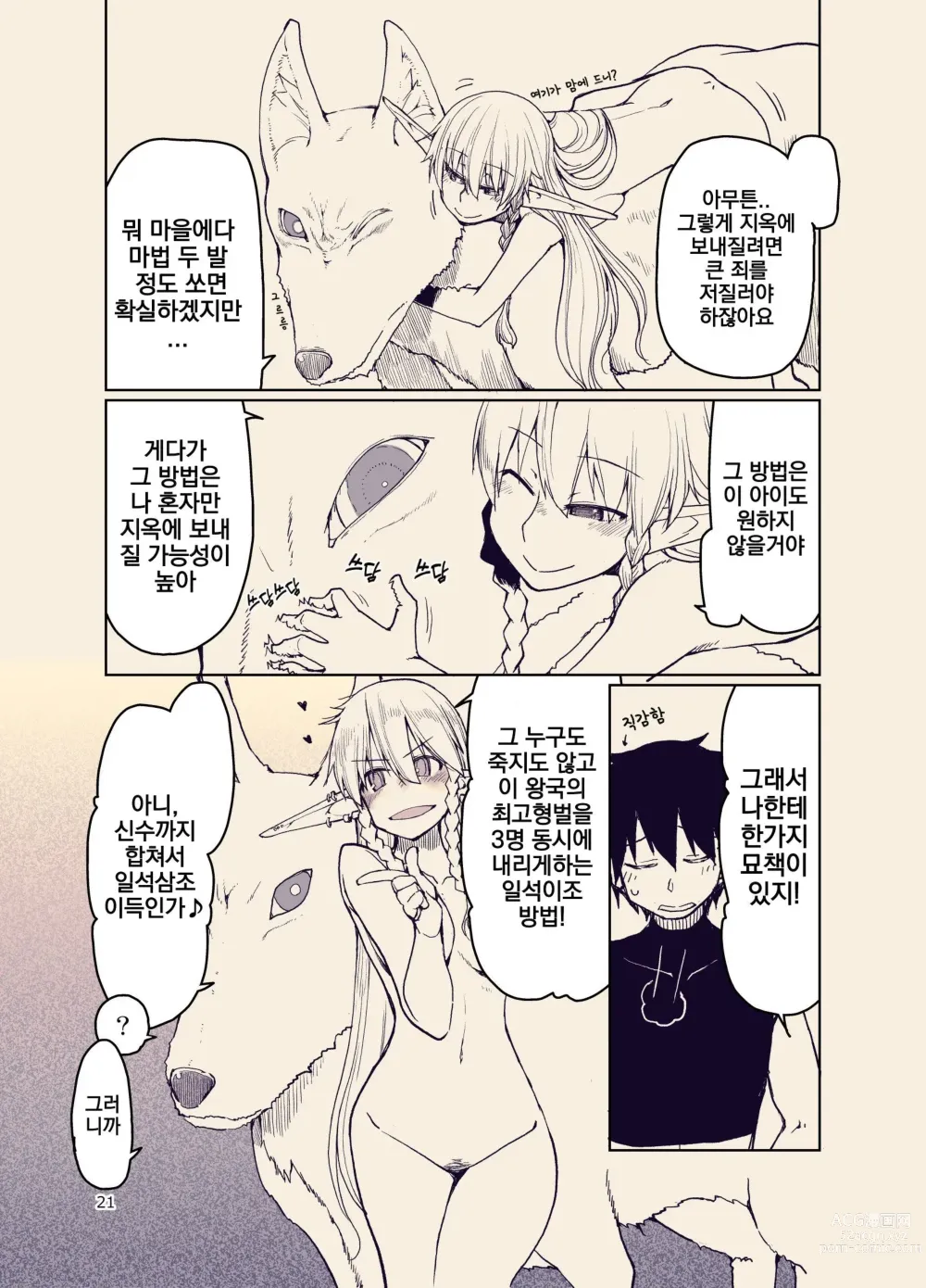 Page 22 of doujinshi 호색한 엘프의 이종간일기 9