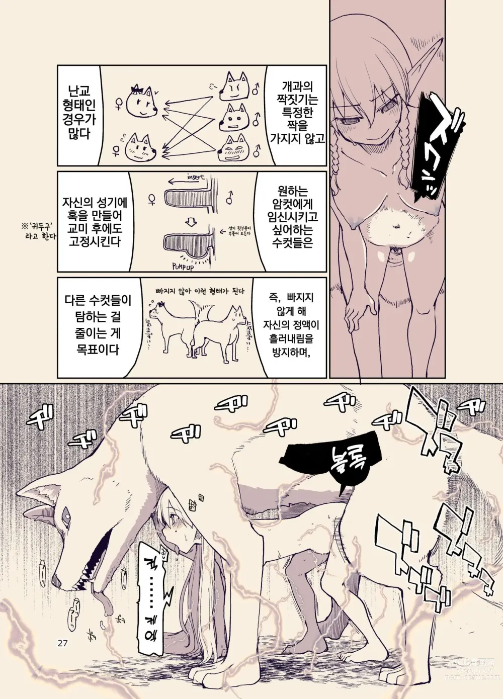 Page 28 of doujinshi 호색한 엘프의 이종간일기 9