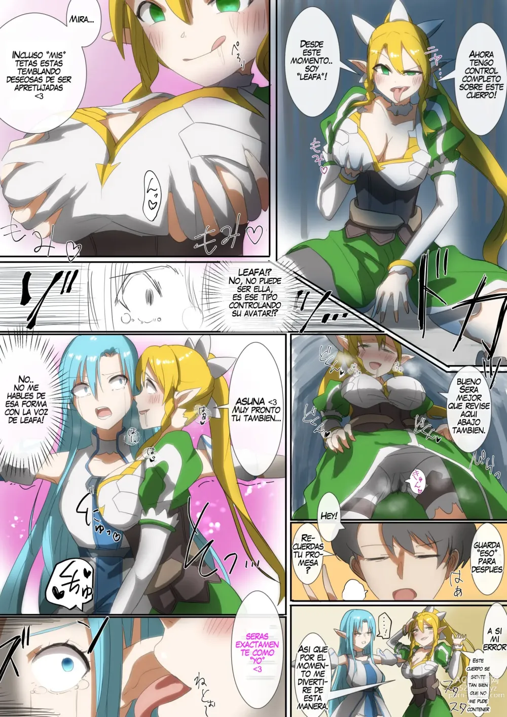 Page 4 of doujinshi SAO Asuna & Leafa Account Nottori