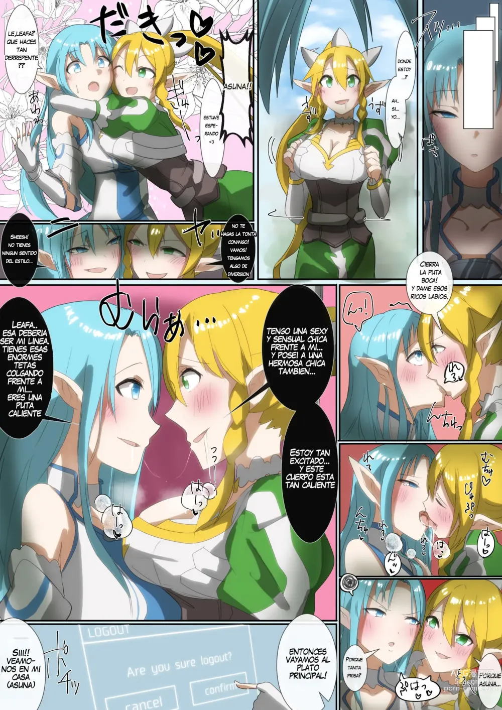 Page 6 of doujinshi SAO Asuna & Leafa Account Nottori