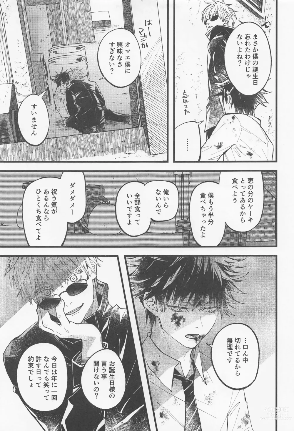 Page 12 of doujinshi Kyou dake Waratte, Boku o Yurushite