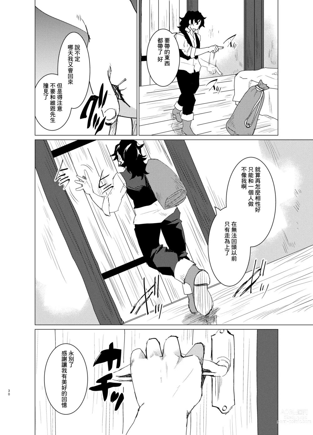 Page 30 of doujinshi Doutei Kishi-sama x Asobinin Youhei