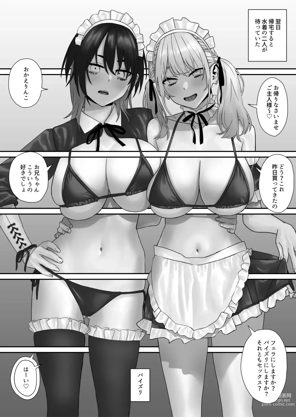 Page 18 of doujinshi Bakunyuu Shimai ni Natsukareru