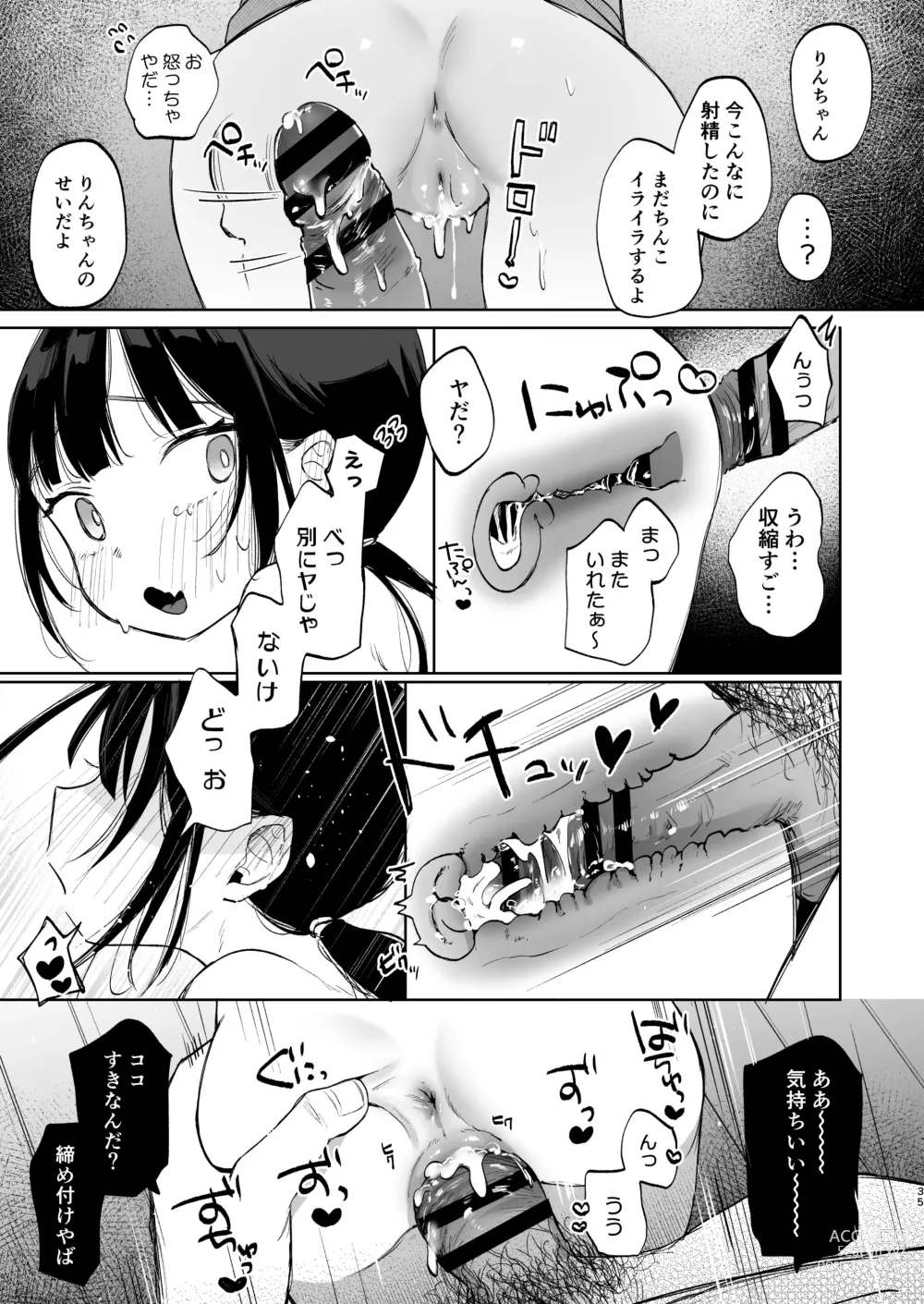 Page 34 of doujinshi Rinko to Ojisan no Hajimete no Natsuyasumi