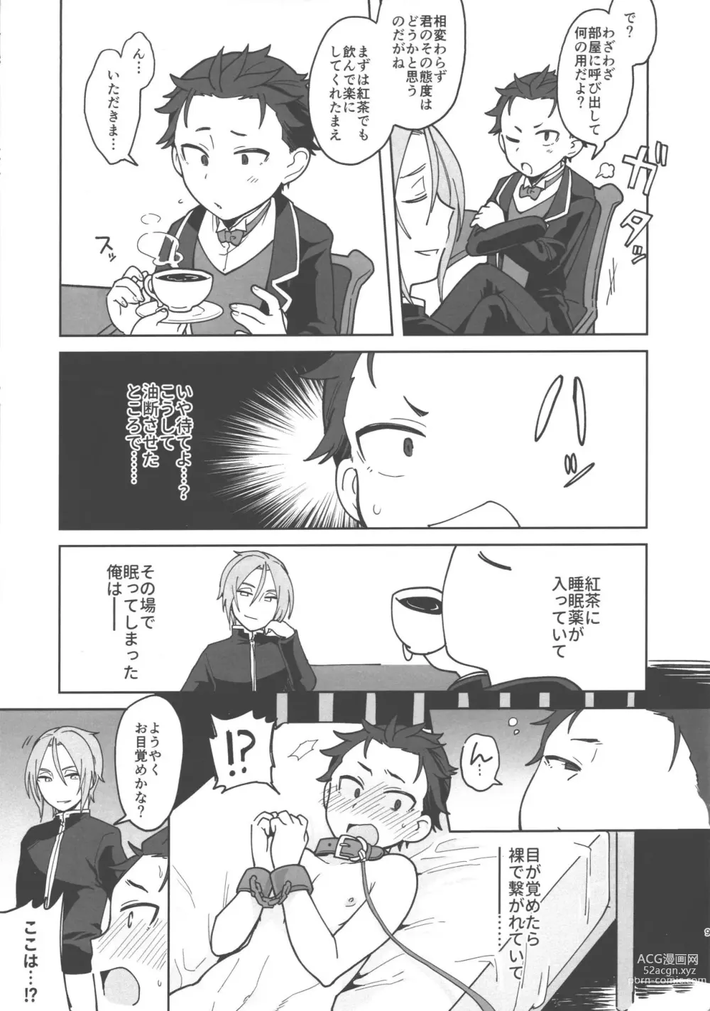 Page 8 of doujinshi Aruji ni Totsuzen Heya ni Yobidasareta node Nani o Sarete Shimau no ka to Monmontoshite Shimau Hanashi