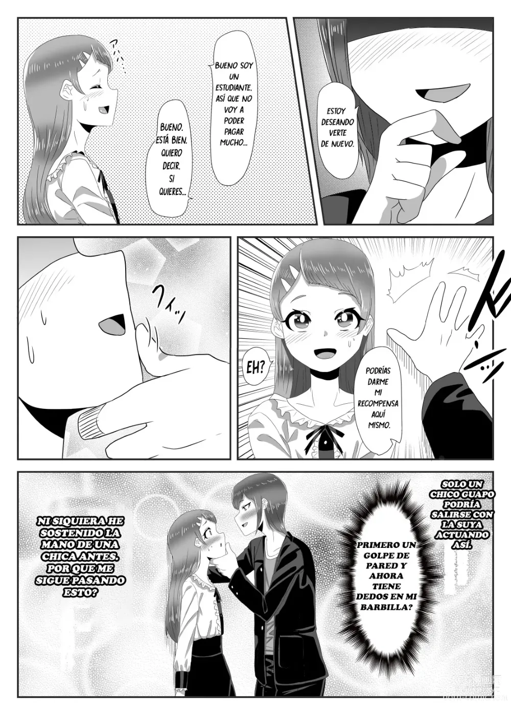 Page 16 of doujinshi Batsu Game de Josou Sanpo Saserareteitara Ikemen Futanari Musume ni Tasukeraremashita