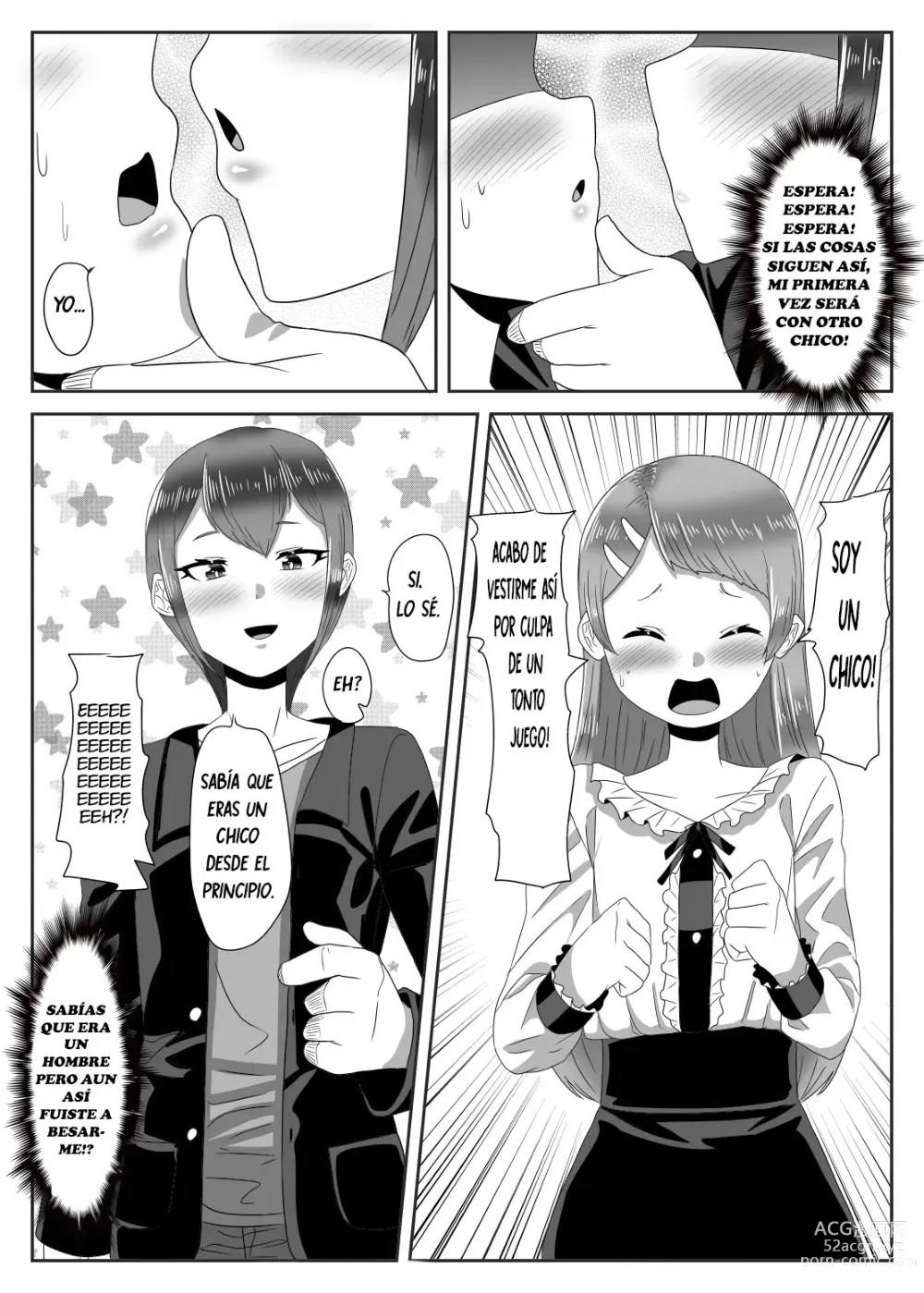 Page 17 of doujinshi Batsu Game de Josou Sanpo Saserareteitara Ikemen Futanari Musume ni Tasukeraremashita