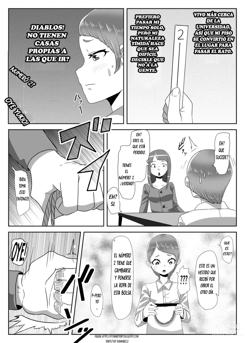 Page 4 of doujinshi Batsu Game de Josou Sanpo Saserareteitara Ikemen Futanari Musume ni Tasukeraremashita