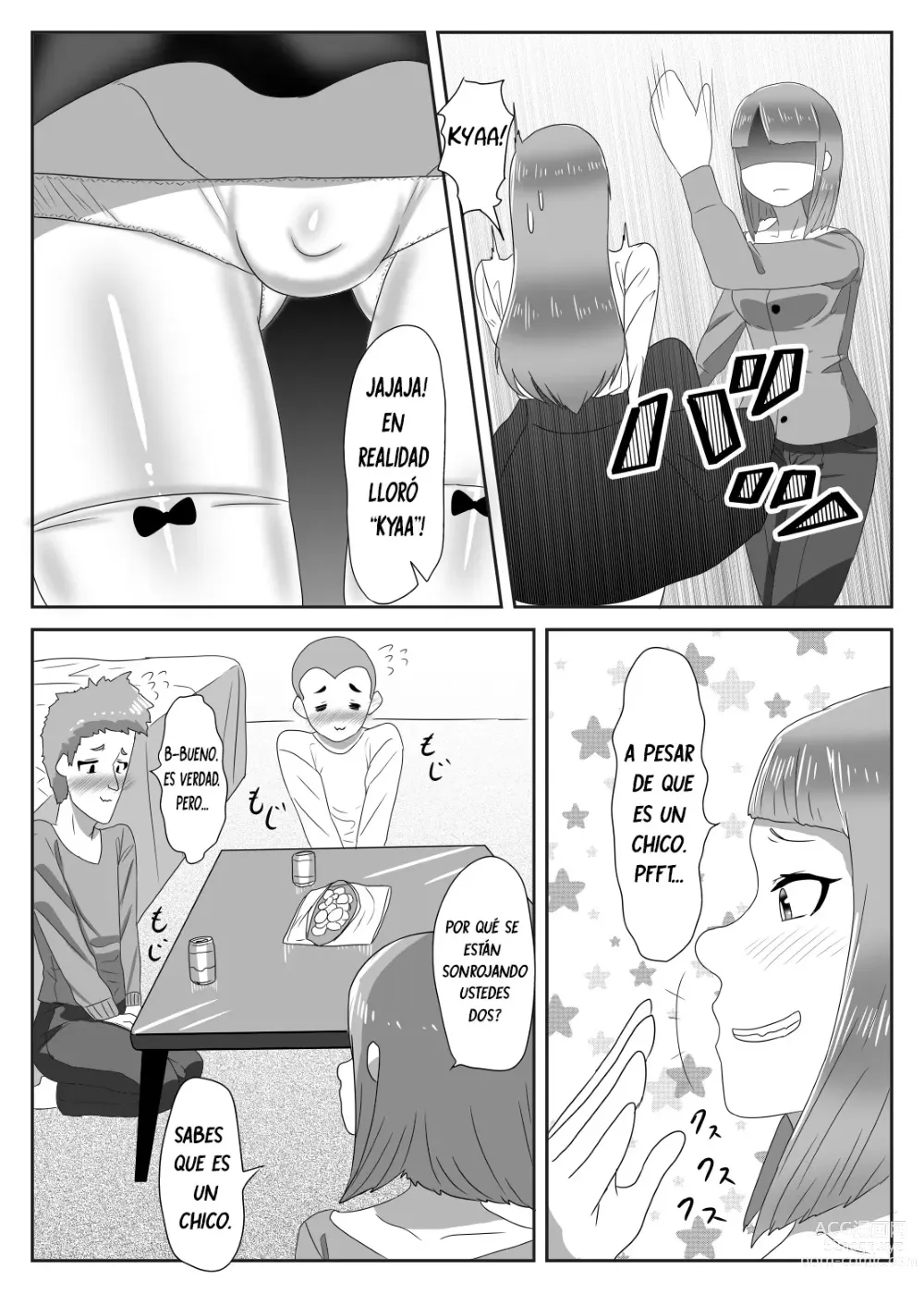 Page 8 of doujinshi Batsu Game de Josou Sanpo Saserareteitara Ikemen Futanari Musume ni Tasukeraremashita