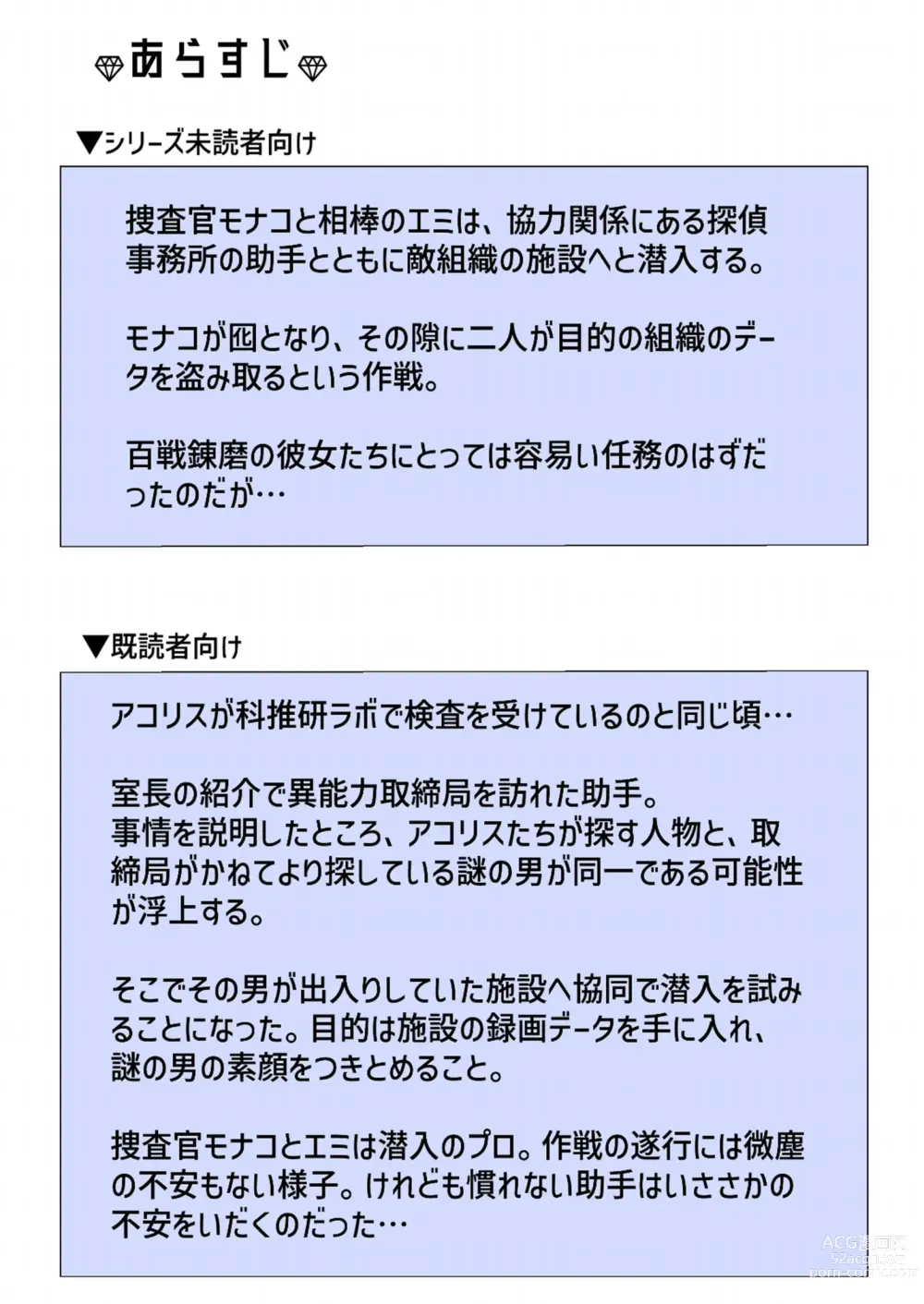Page 3 of doujinshi Sennyuu Sousakan Monako -100-nichigo ni Kairaku Ochi suru Fukan na Meitantei 5.5-