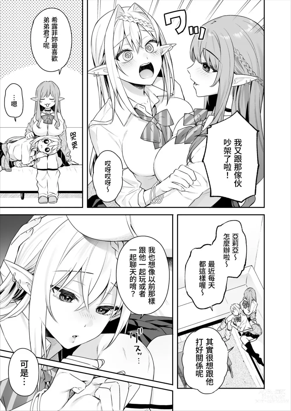 Page 13 of manga Nikushokukei Vegan Gal Elf wa Otouto Chinpo ni Muchuu