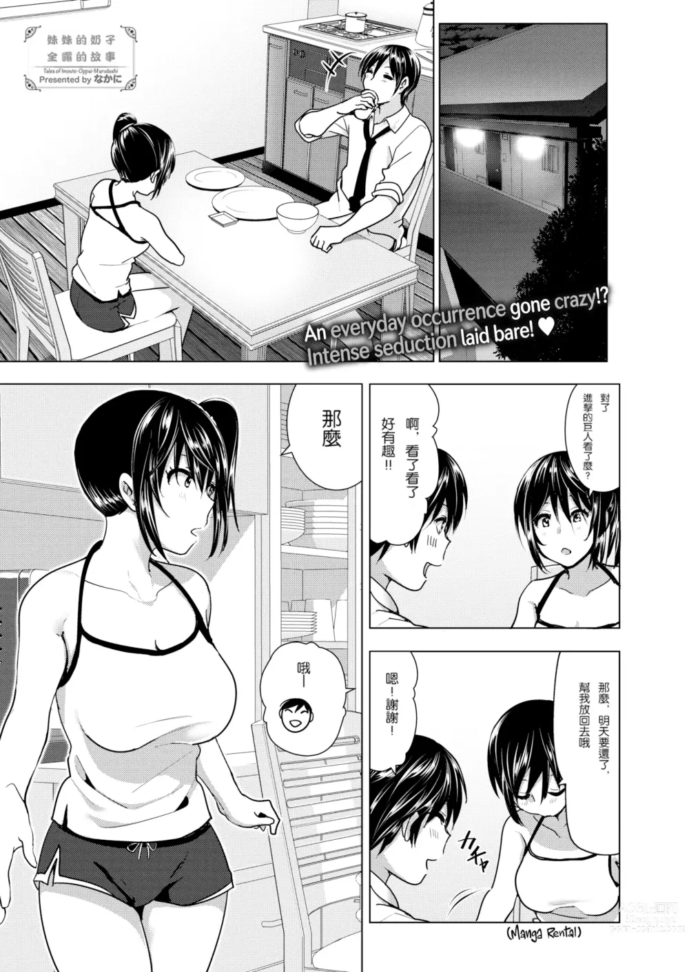 Page 1 of doujinshi 妹のおっぱいがまるだしだった話