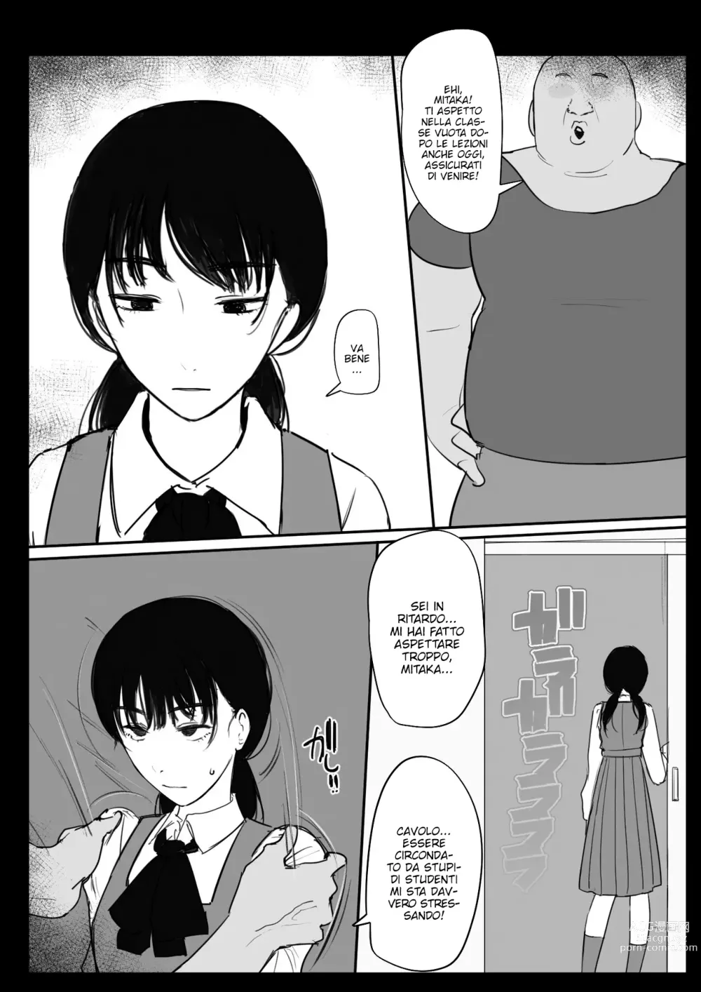 Page 1 of doujinshi Mitaka Asa has a physical relationship with a fat teacher