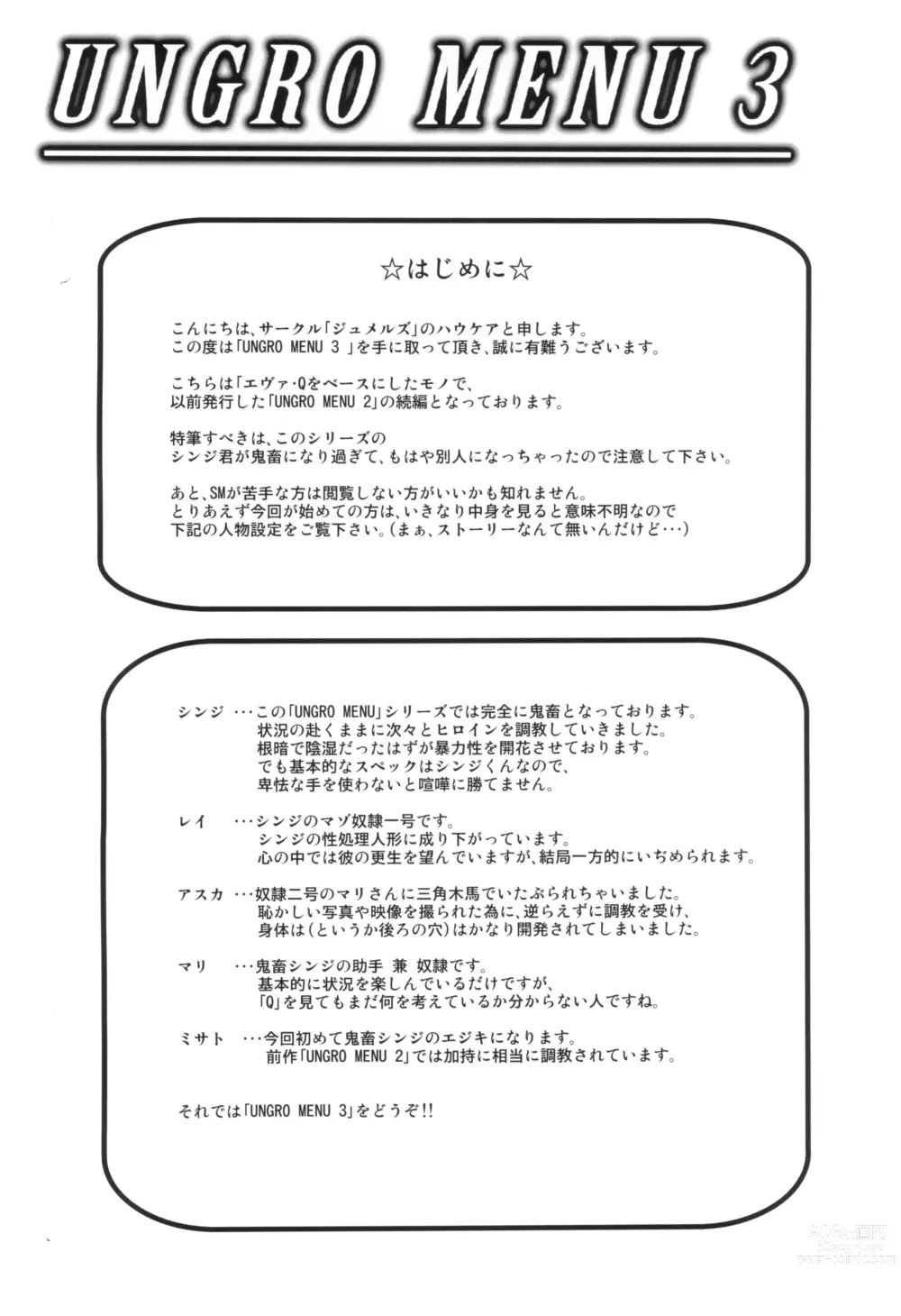 Page 4 of doujinshi UNGRO MENU 3