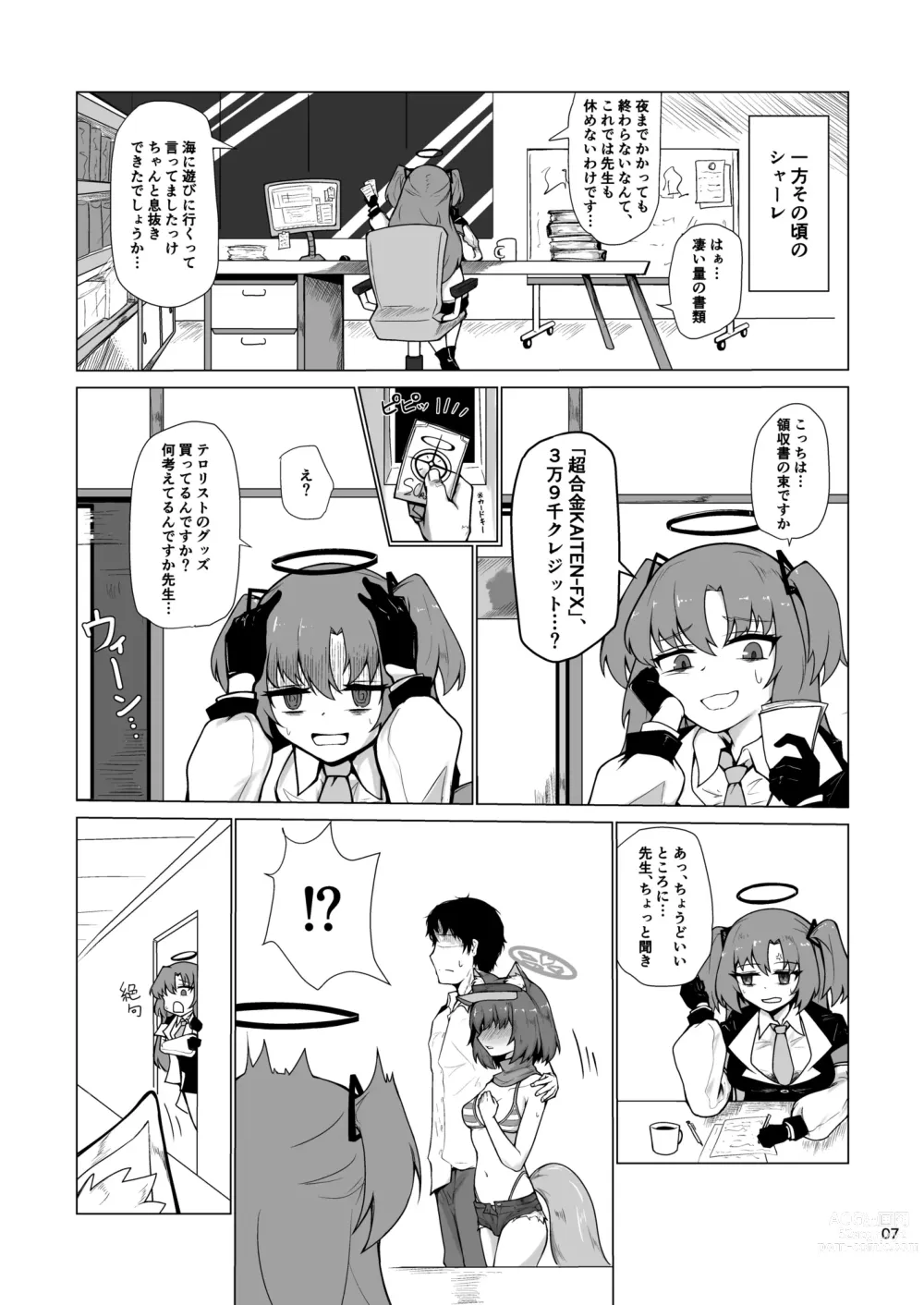 Page 8 of doujinshi Kivotos Saikou no  Ninja to  Sugosu Futarikiri no Kaki Kyuuka