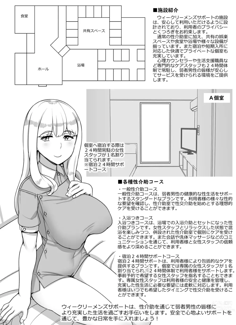 Page 4 of doujinshi Weak Male Care Service 