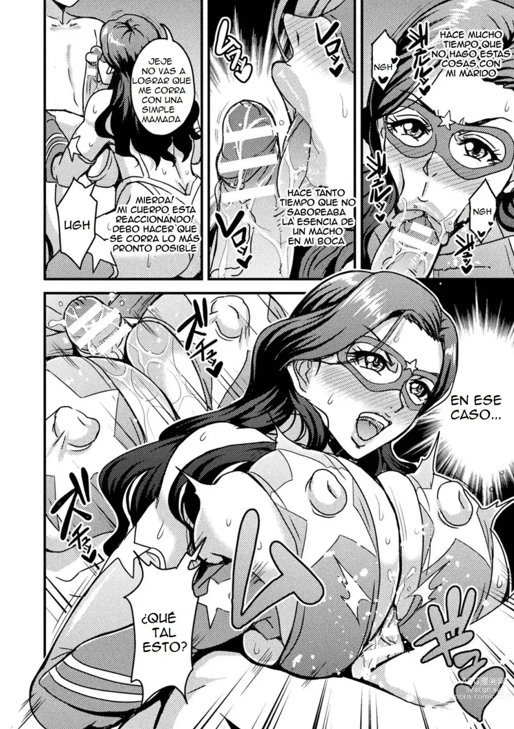 Page 6 of doujinshi Una madre superheroina es derrotada por la polla de un pequeño malvado