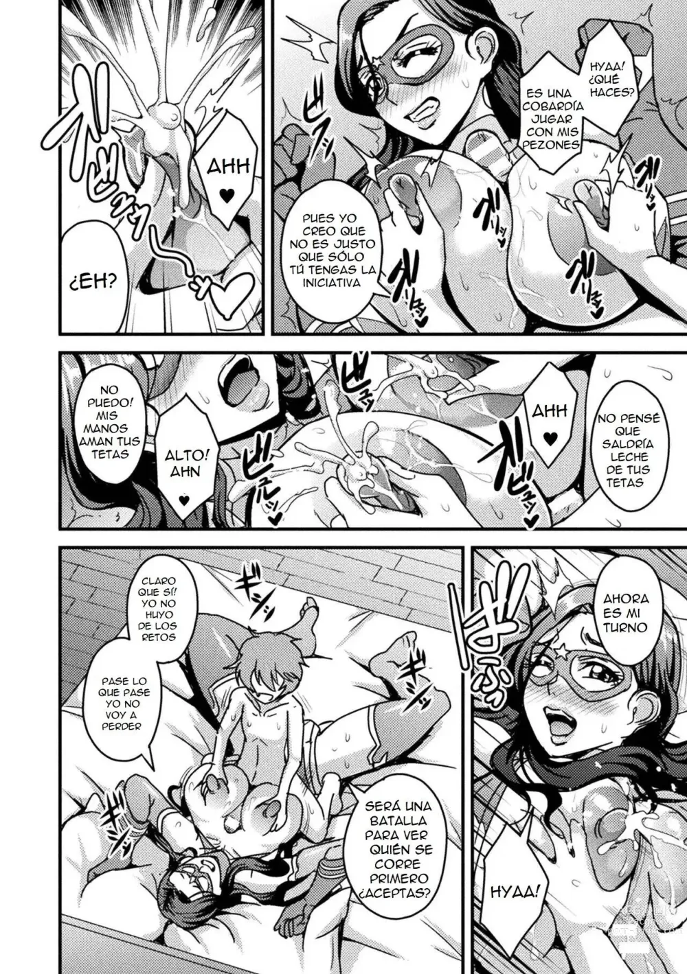 Page 8 of doujinshi Una madre superheroina es derrotada por la polla de un pequeño malvado