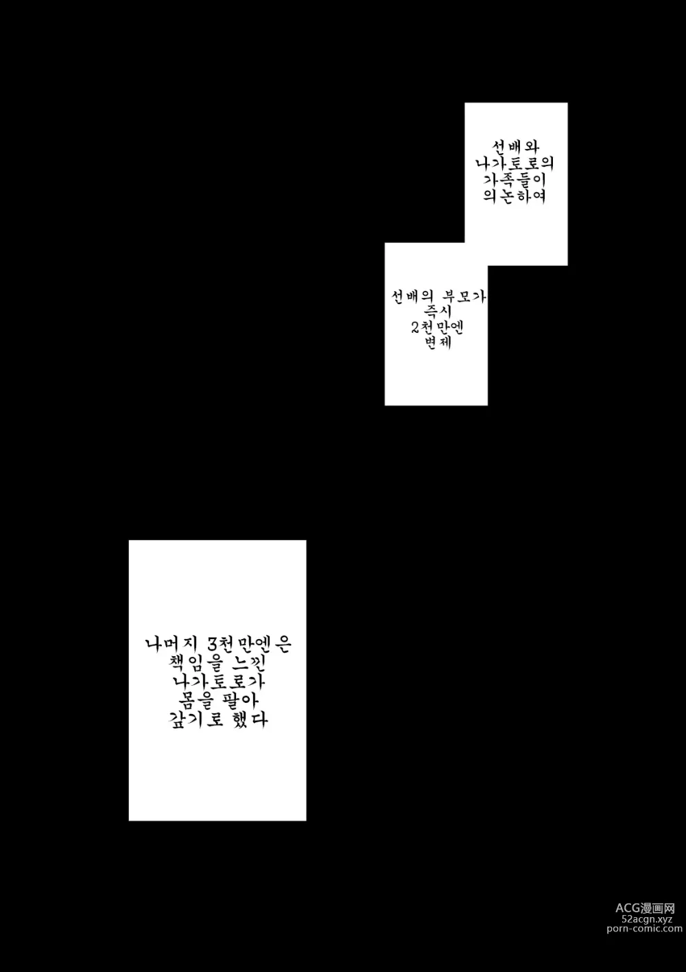Page 4 of doujinshi Shakkin Kosaete Fuuzokujou Kujikenaide, Nagatoro-san