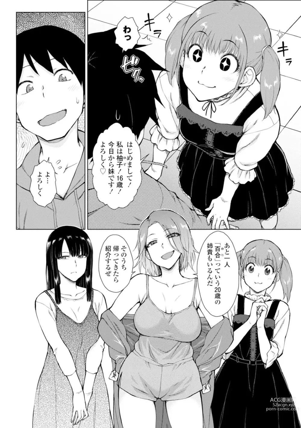 Page 8 of manga Dosukebe Bijin Yonshimai Harem ni Youkoso! - Welcome to the HAREM of the FOUR Beautiful and Slutty Sisters +  Ueno Bijin Yonsihimai to Kazoku ni Narimashite