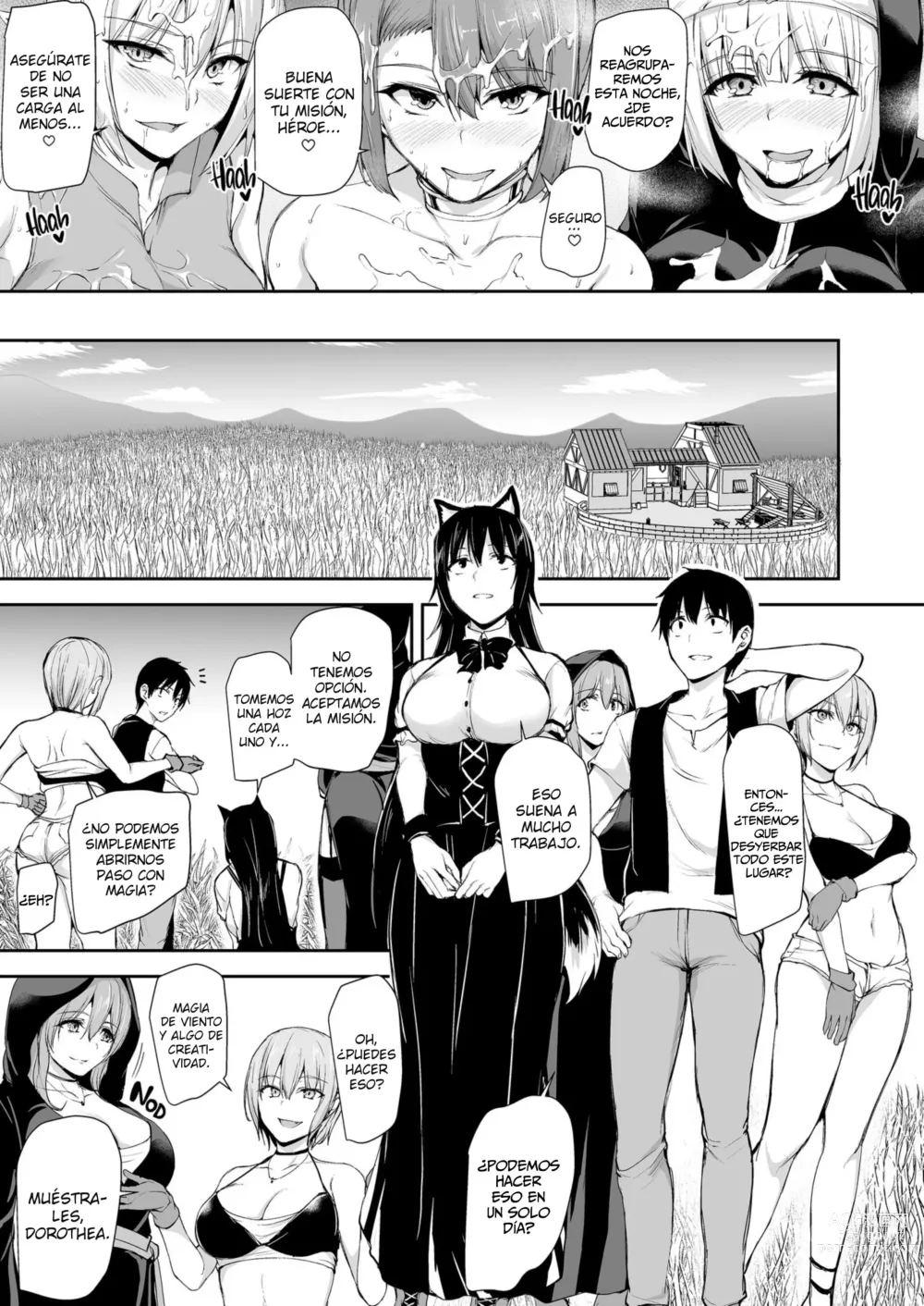 Page 12 of doujinshi ISEKAI HAREM MONOGATARI - CAPÍTULO 8 - ¡UN HÉROE, UNA POSADA, SEIS CHICAS!