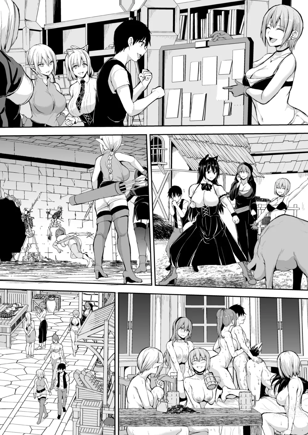 Page 37 of doujinshi ISEKAI HAREM MONOGATARI - CAPÍTULO 8 - ¡UN HÉROE, UNA POSADA, SEIS CHICAS!