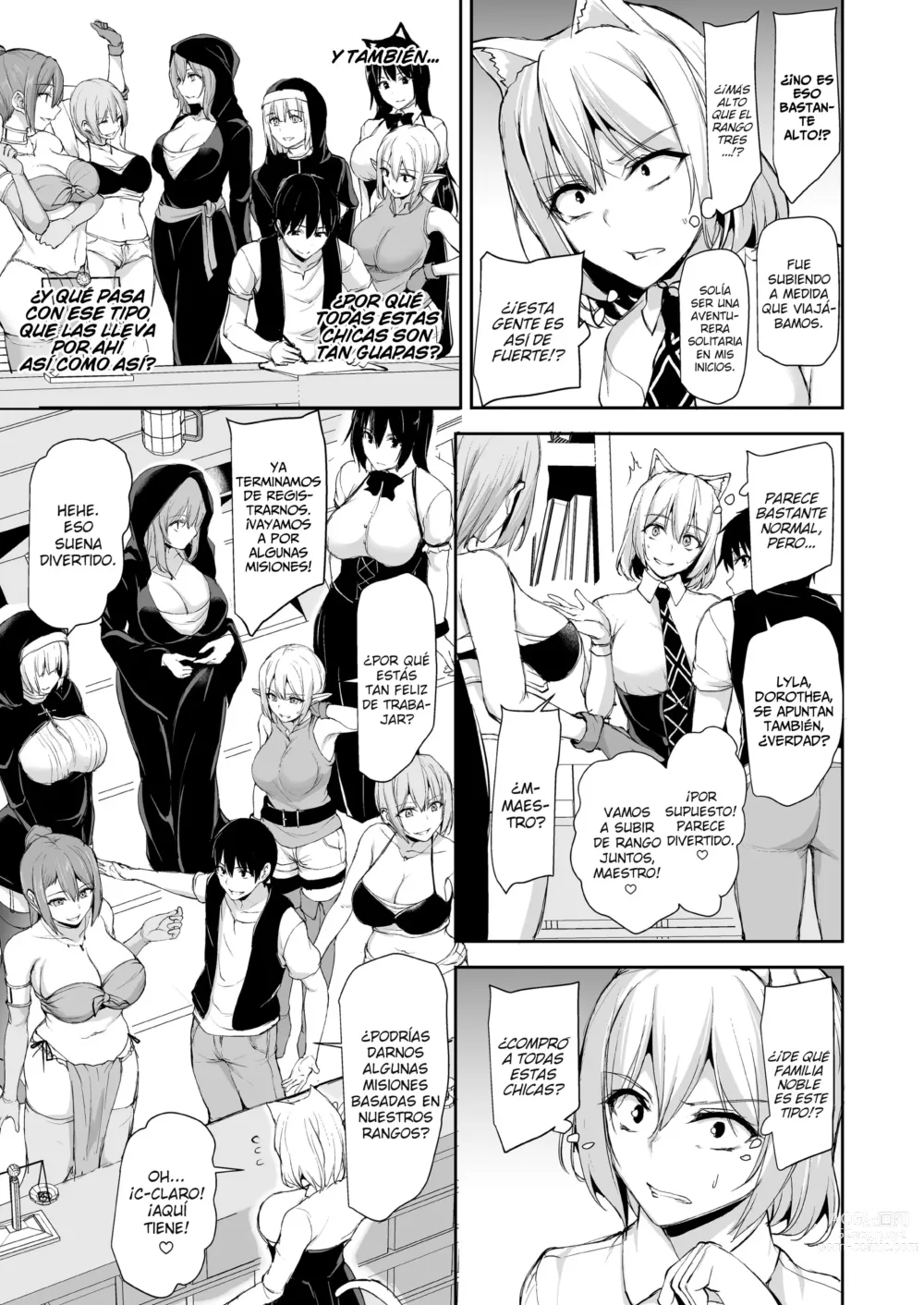 Page 6 of doujinshi ISEKAI HAREM MONOGATARI - CAPÍTULO 8 - ¡UN HÉROE, UNA POSADA, SEIS CHICAS!