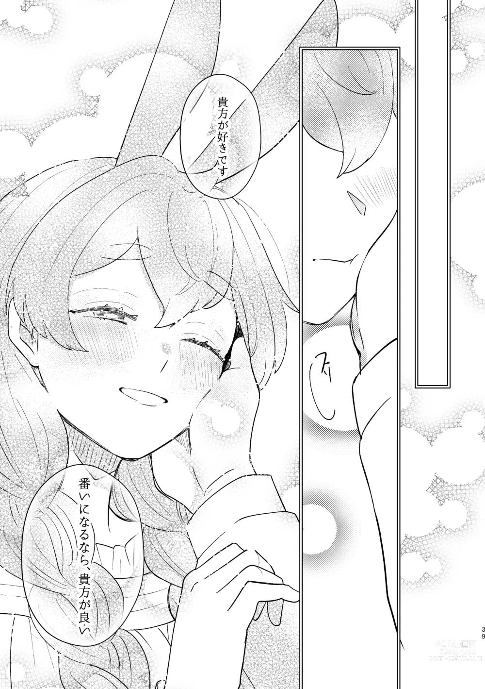 Page 39 of doujinshi Usagi Reijou to Ookami Reisoku