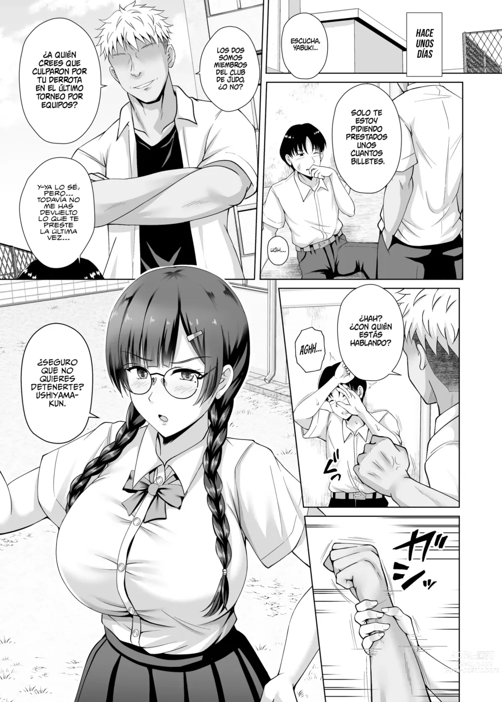 Page 6 of doujinshi Por qué se quitó las gafas ~El Amor no Correspondido de la Presidenta de la Clase de Enormes Tetas que se dejó Manipular por su Novio~