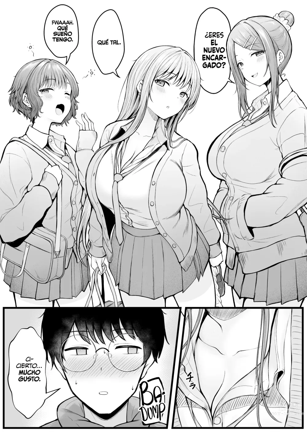 Page 4 of doujinshi Soy el Administrador del Dormitorio de Chicas, Siendo Manipulado por las Chicas que Viven Ahí.