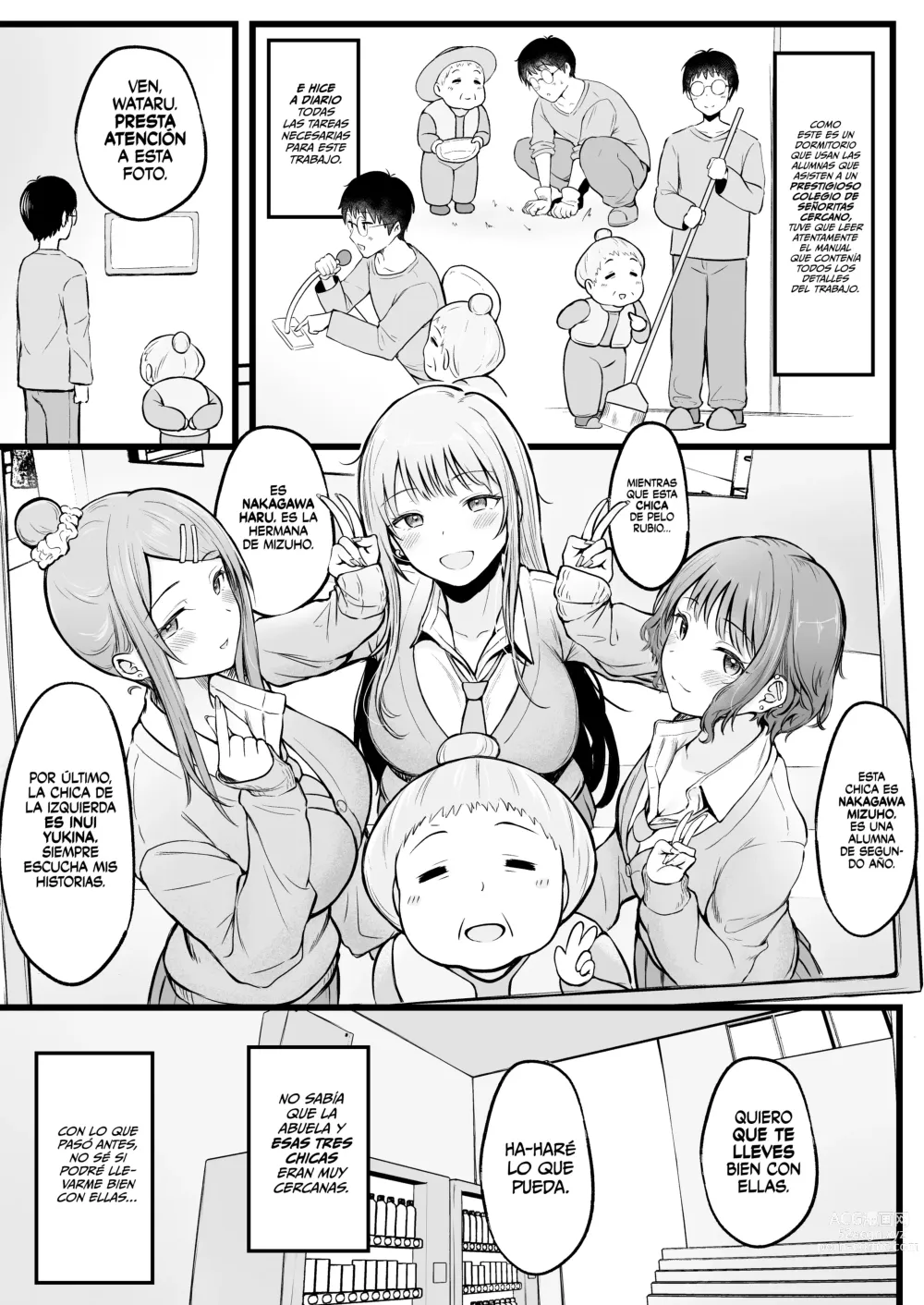 Page 7 of doujinshi Soy el Administrador del Dormitorio de Chicas, Siendo Manipulado por las Chicas que Viven Ahí.