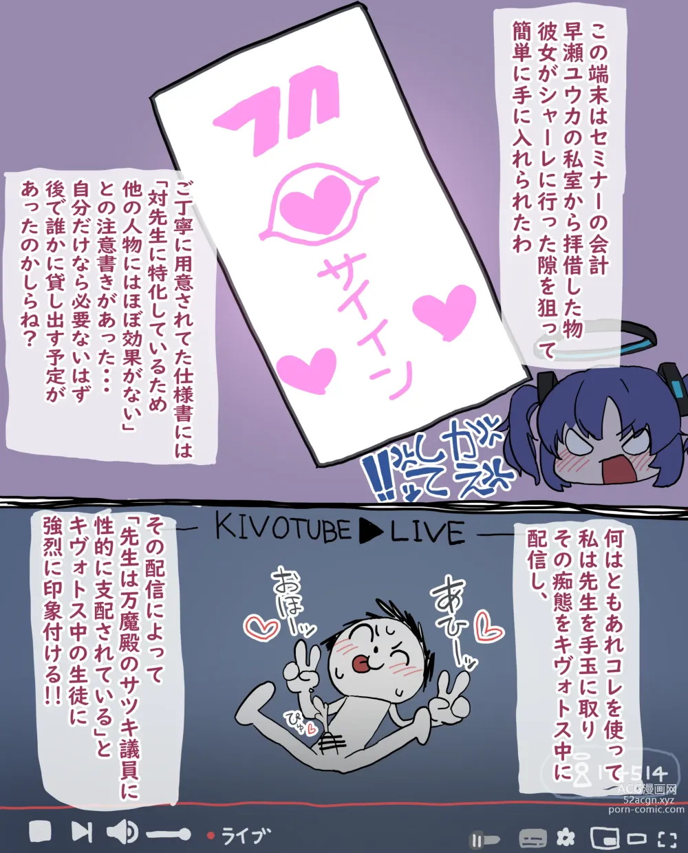 Page 2 of doujinshi Sensei o Saiin de Rouraku Shite Kenryokusha to Shite no Chii o Kakkotaru Mono ni Shiyou to Shite Rouraku Sareru Banmaden no Satsuki