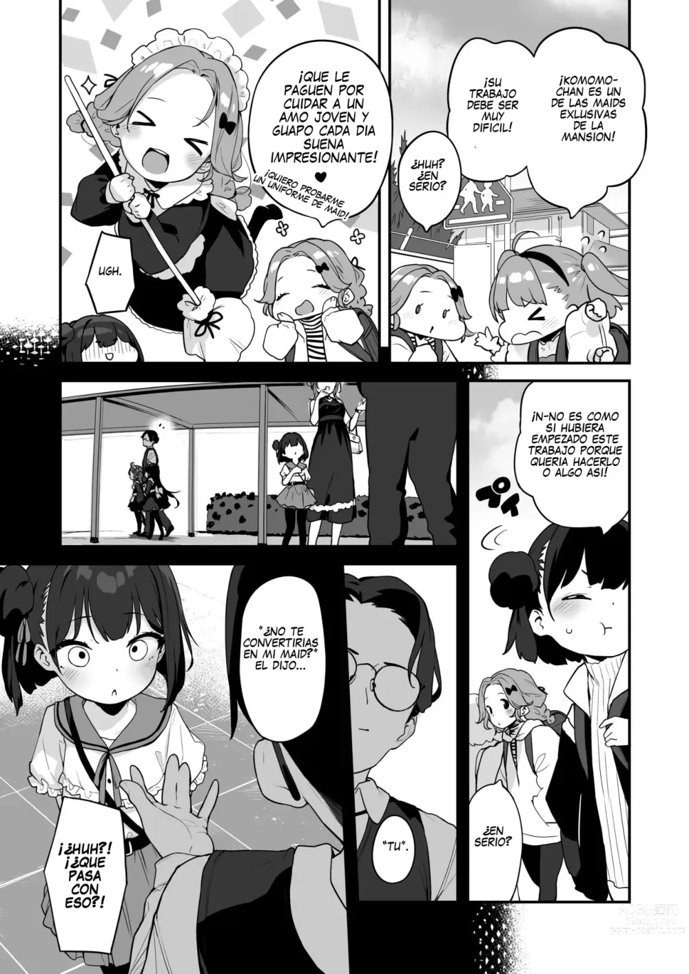 Page 9 of doujinshi Komomo Es Una Loli Maid Vertedero De Semen Con Todos Sus Agujeros Solo Para Su Amo