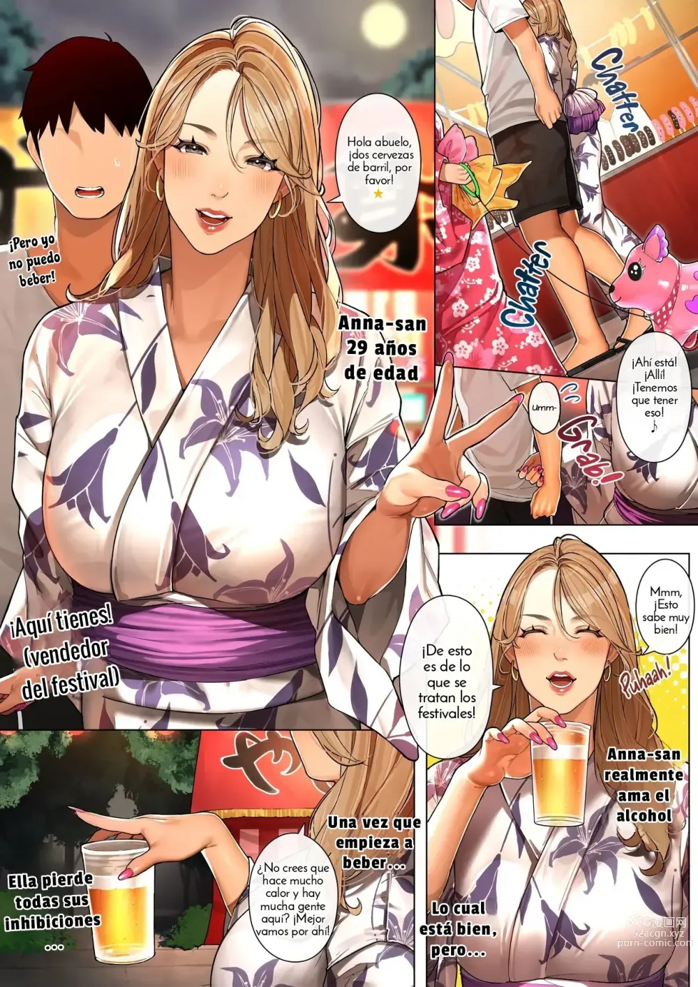 Page 2 of doujinshi Gal Mama-san to Omatsuri Date Anna-san
