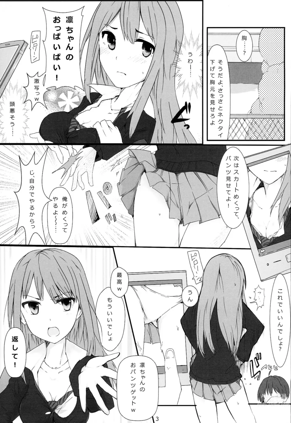 Page 4 of doujinshi Rin-chan ga Fan ni Nama Onani Sareru Hon