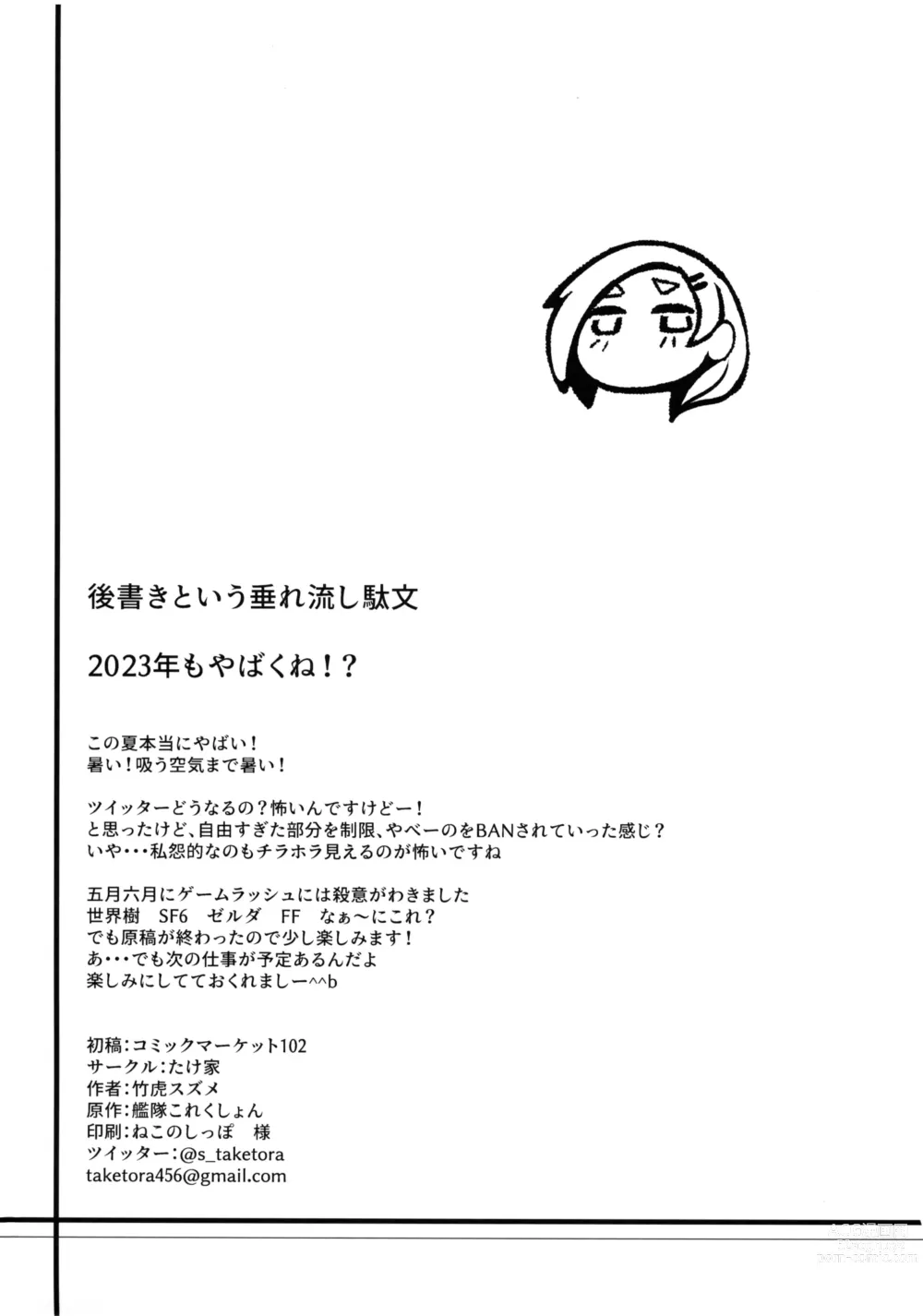 Page 21 of doujinshi Atsui kedo Kuroshio-san to Asobitai