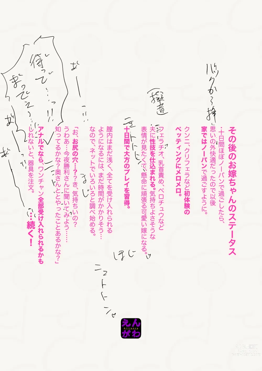 Page 26 of doujinshi Shitanaga-chan ga Naoshita ED Ojisan to Oyome-chan no Sonogo