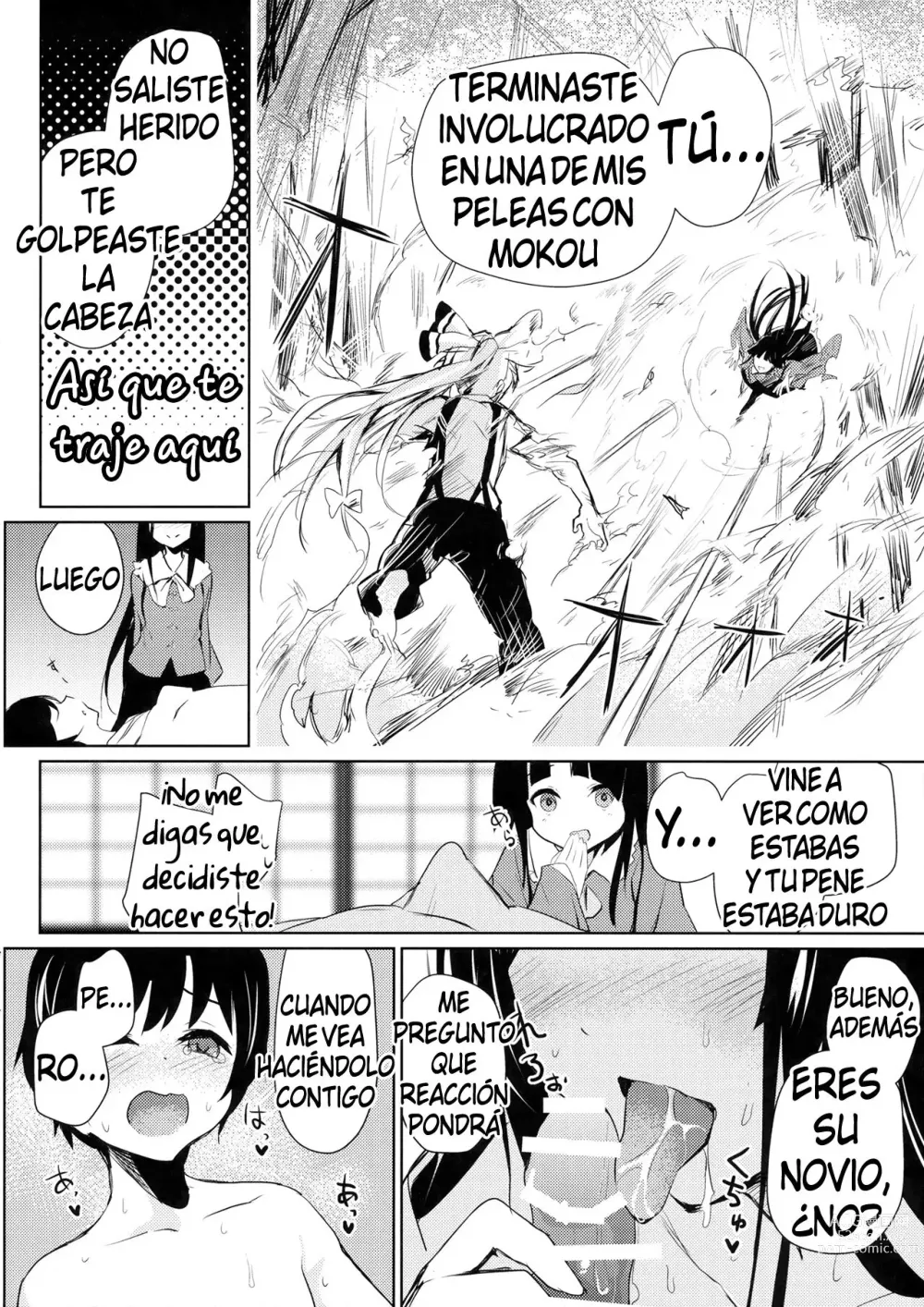 Page 3 of doujinshi Mokou Onee-chan-tachi to Shota ga Ecchi Suru Hon