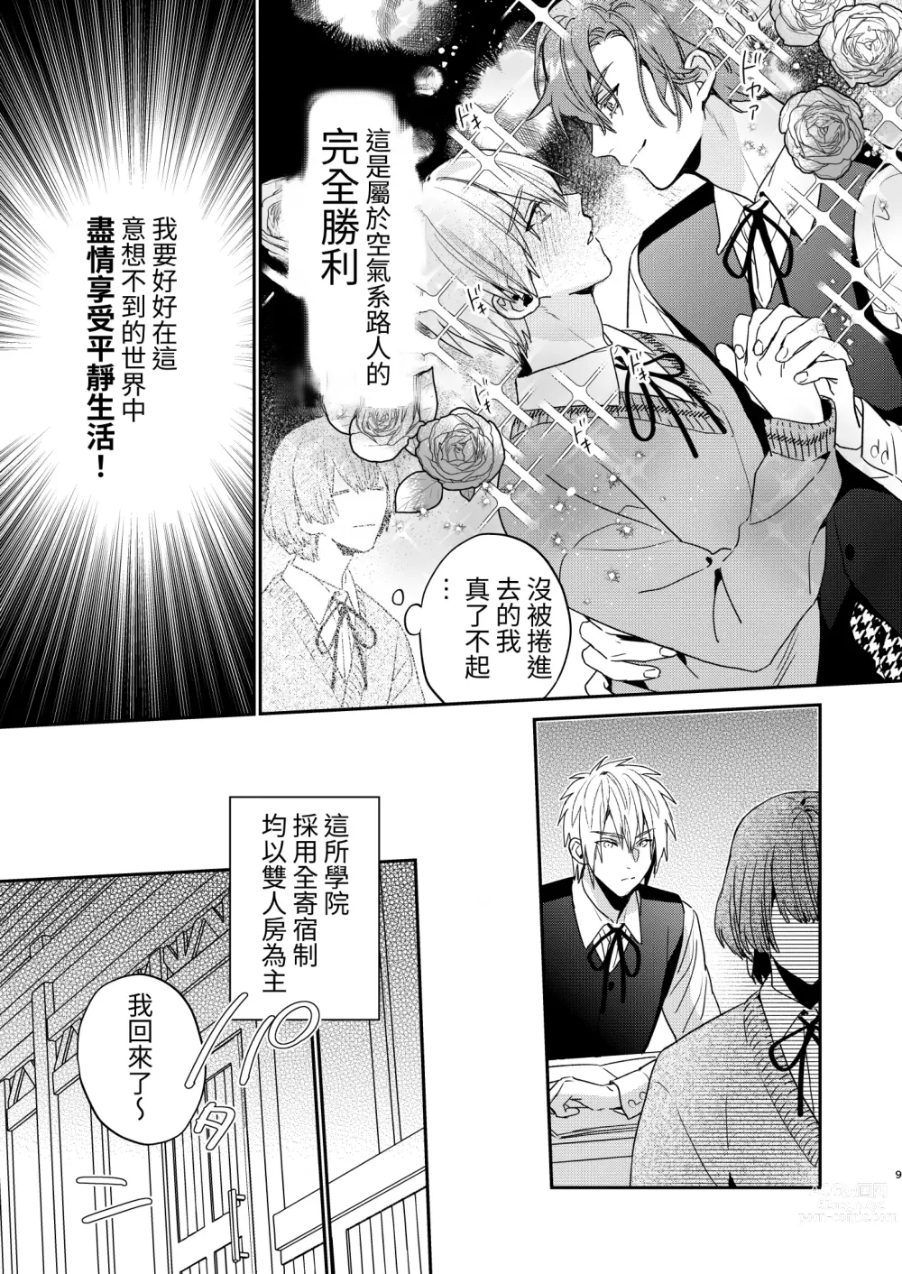 Page 9 of doujinshi Tensei mobu wa BL gē no sekai de hame rare kōryaku sa remashita! ?