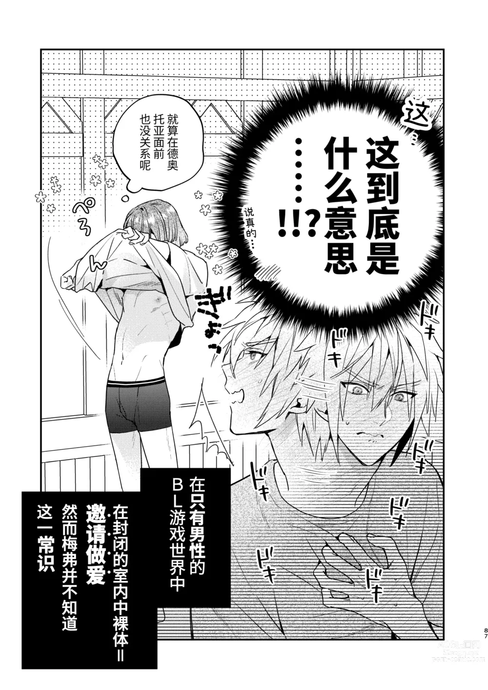 Page 87 of doujinshi Tensei mobu wa BL gē no sekai de hame rare kōryaku sa remashita! ?2