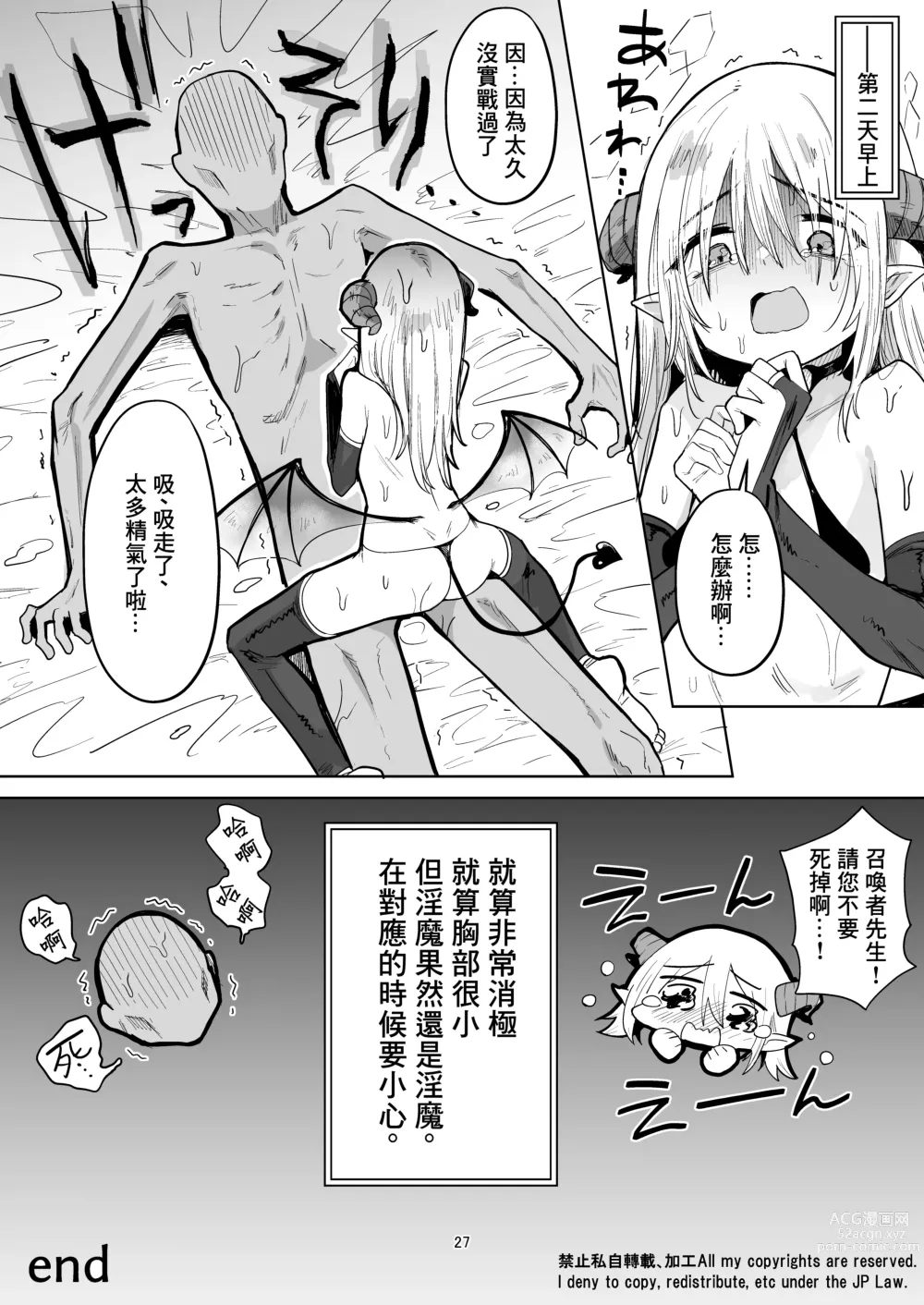 Page 26 of doujinshi Negative Chippai Succubus ga Kita.