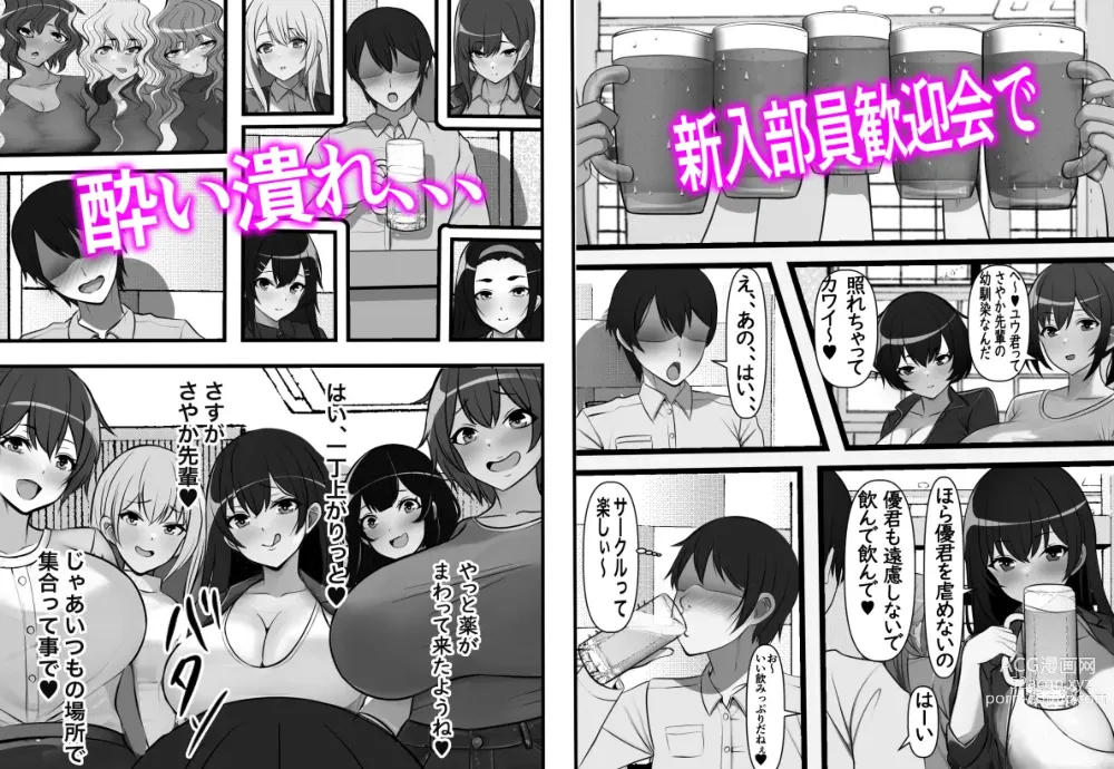 Page 3 of doujinshi Teisou Gyakuten Toshi Damasarete Nyuukai Shita YariCir Shuudan no Leader ga Dou Mitemo Hatsukoi no Onee-san nano daga...